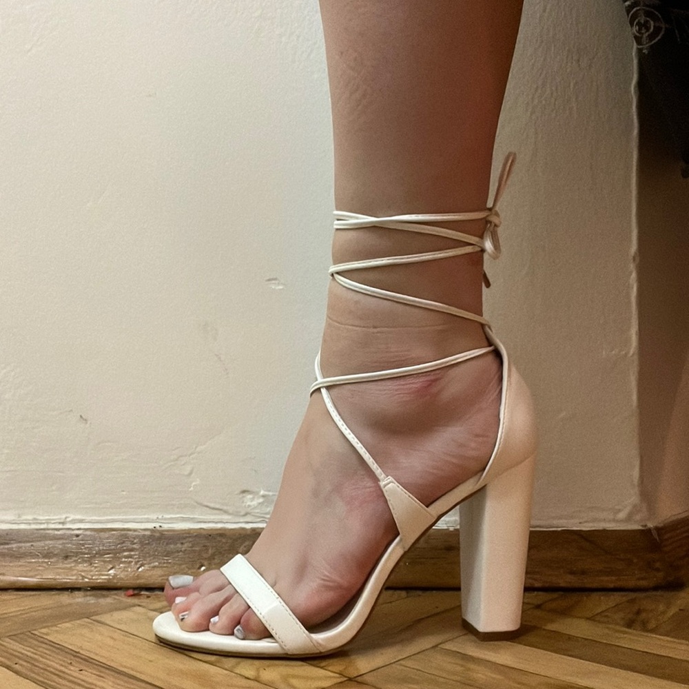 White Wrap Heel